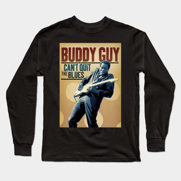 Can't Quit the Blues Long Sleeve T-Shirt by Lucky Cet